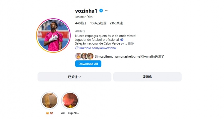 8扑救封梅西任意球+单刀,佛得角门将沃齐尼亚社媒粉丝数突破1871万 8扑救封梅西任意球+单刀,佛得角门将沃齐尼亚社媒粉丝数突破1871万